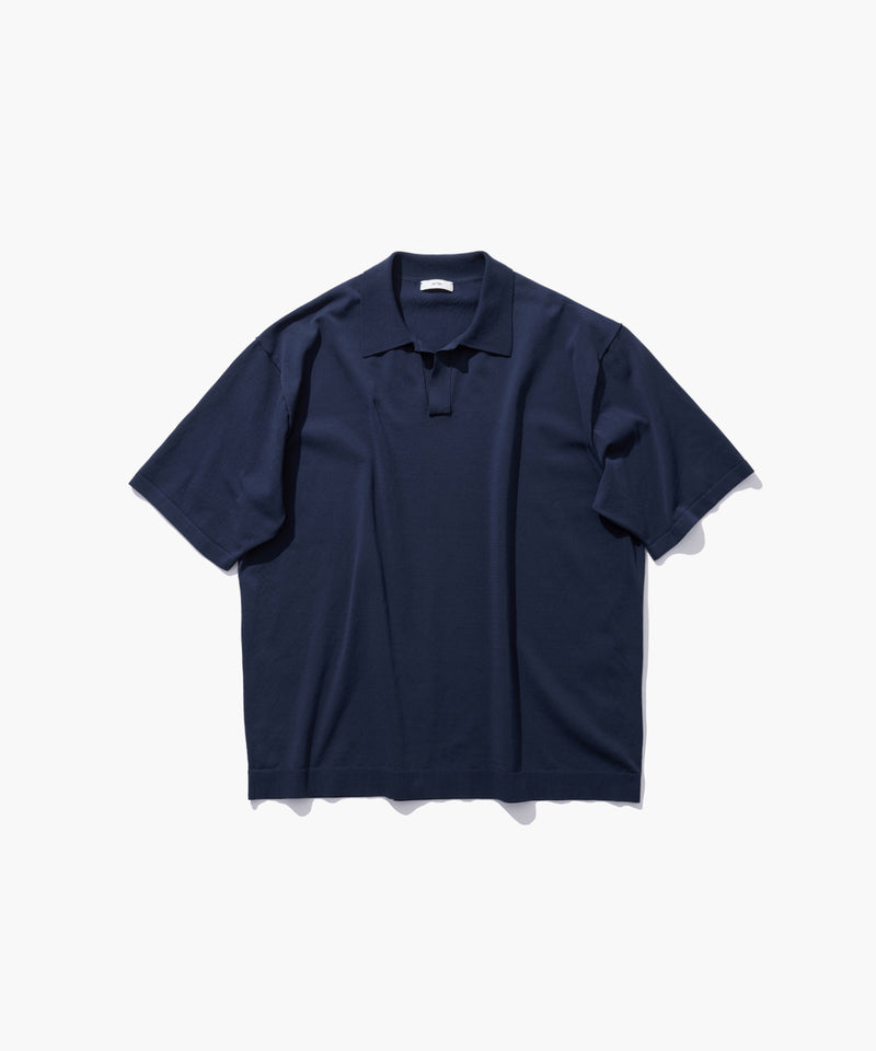 FINE ICE COTTON | SKIPPER POLO SWEATER – ATON | エイトン