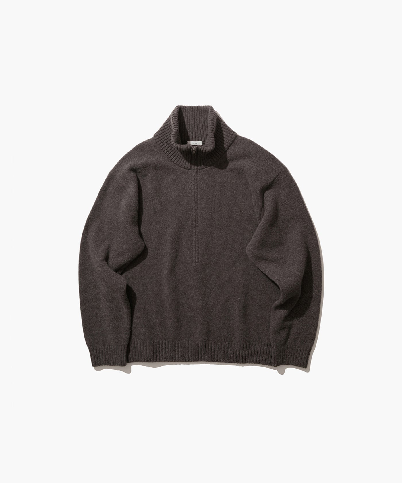 LAMBS WOOL | HALF ZIP SWEATER – ATON | エイトン