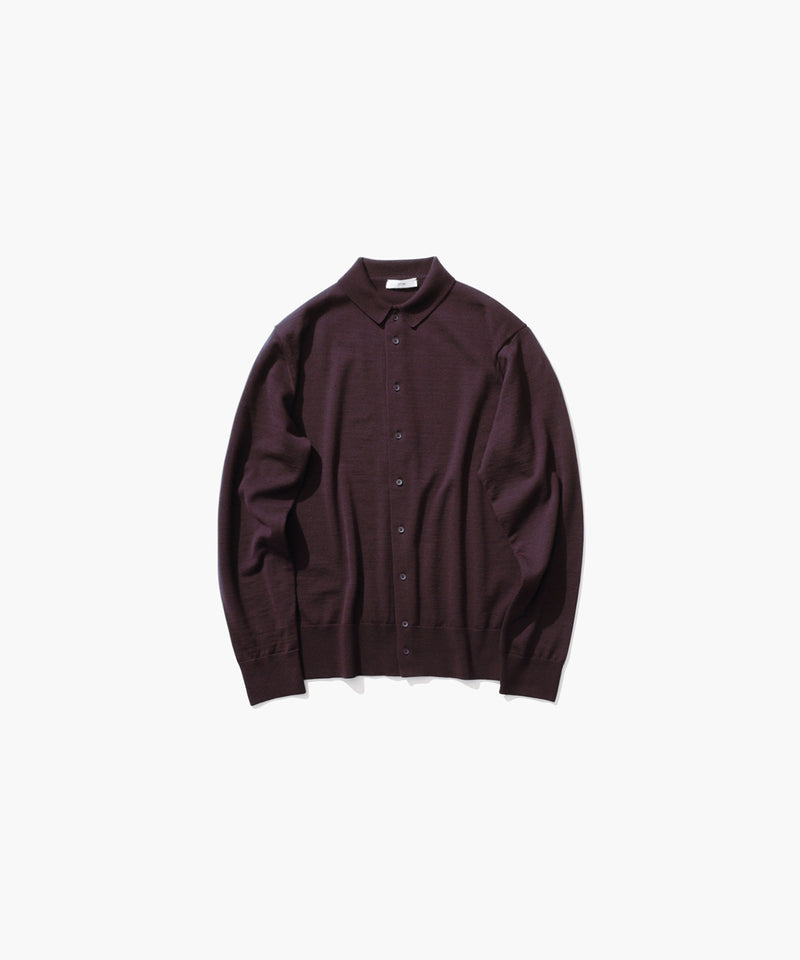 WOOSTED WOOL | POLO CARDIGAN