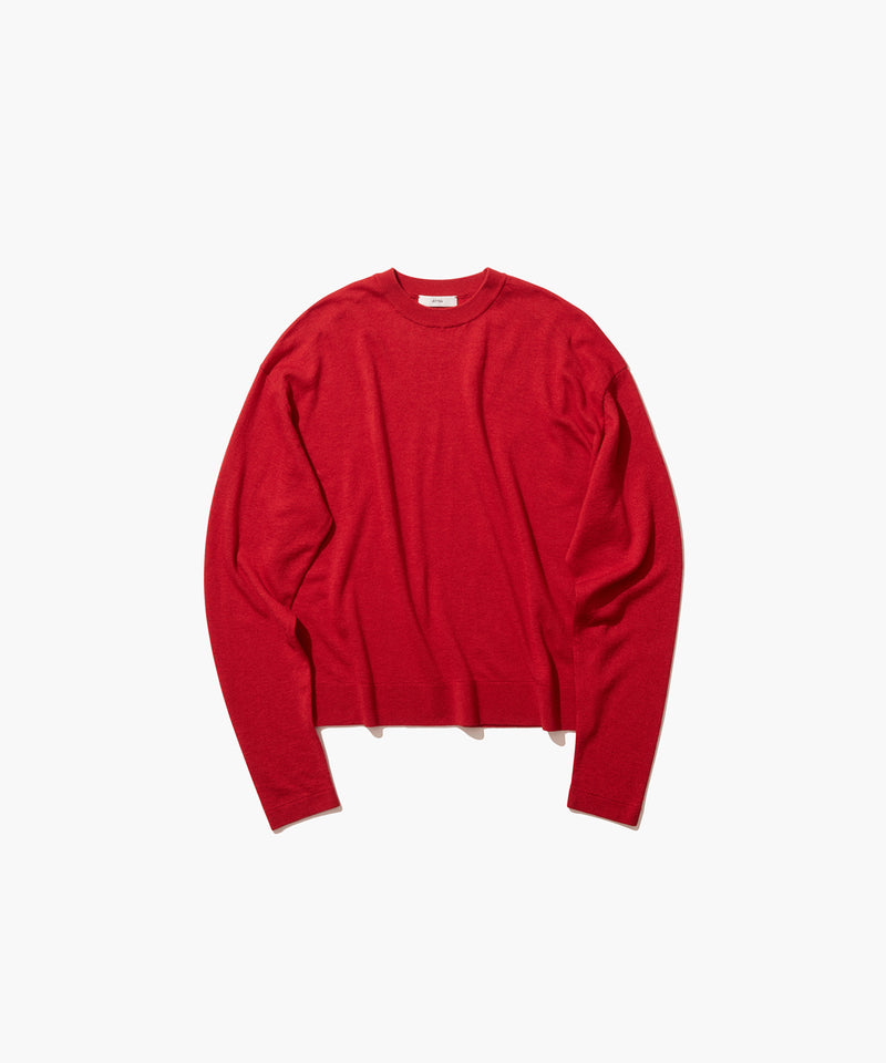 GARMENT DYED CASHMERE SILK | CREWNECK SWEATER