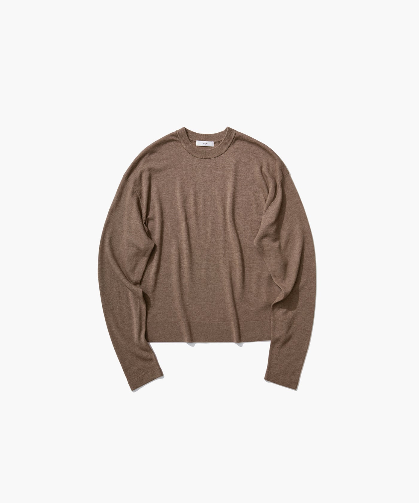 GARMENT DYED CASHMERE SILK | CREWNECK SWEATER – ATON | エイトン