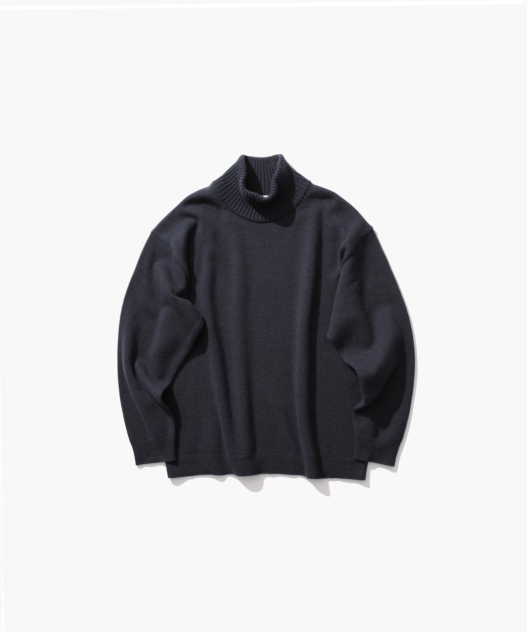 WOOL COTTON BRUSHED | HIGHNECK SWEATER – ATON | エイトン