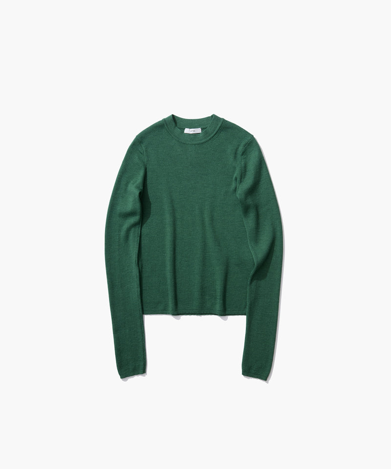RAMIE WOOL RIB | RIB MOCKNECK SWEATER