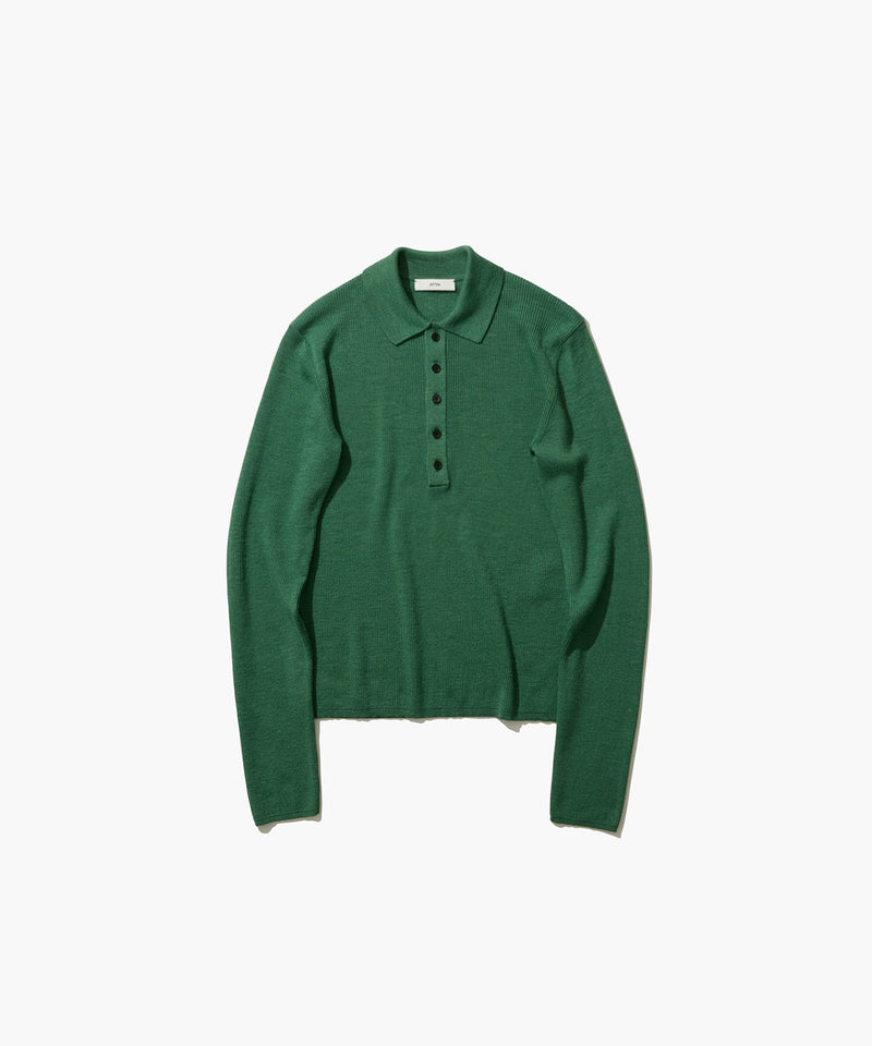 RAMIE WOOL RIB | RIB POLO SWEATER