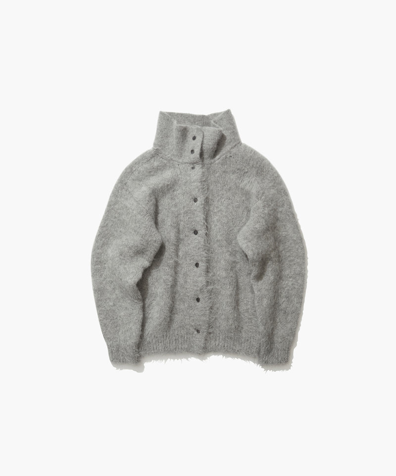 ALPACA FUR | STAND COLLAR CARDIGAN