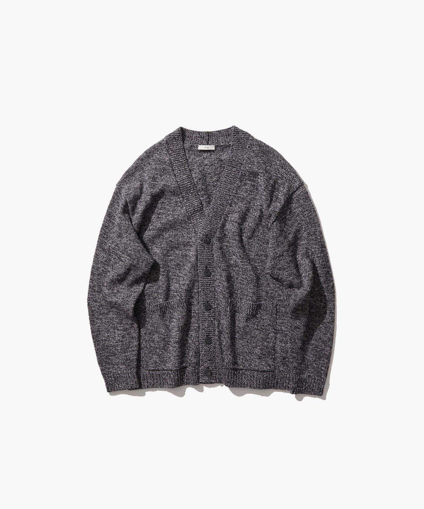 BABY WOOL MOULINE | OVERSIZED CARDIGAN – ATON | エイトン