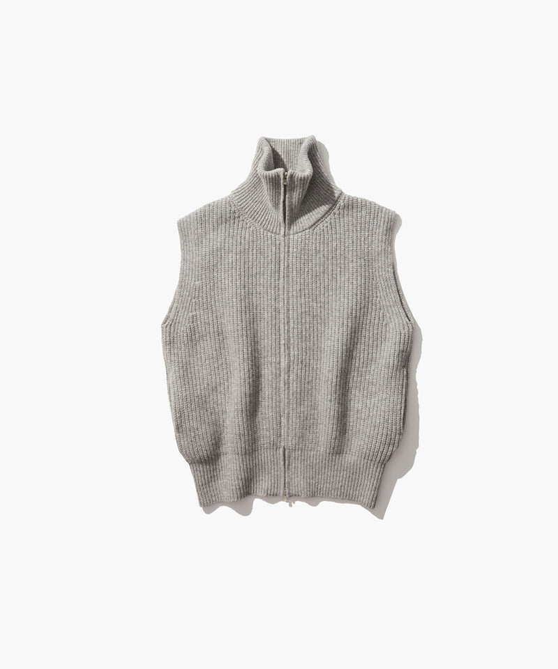 WOOL CASHMERE SILK | ZIPPED UP VEST