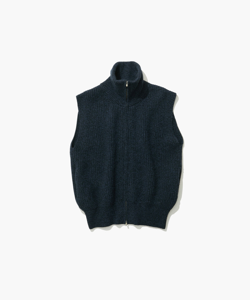 WOOL CASHMERE SILK | ZIPPED UP VEST