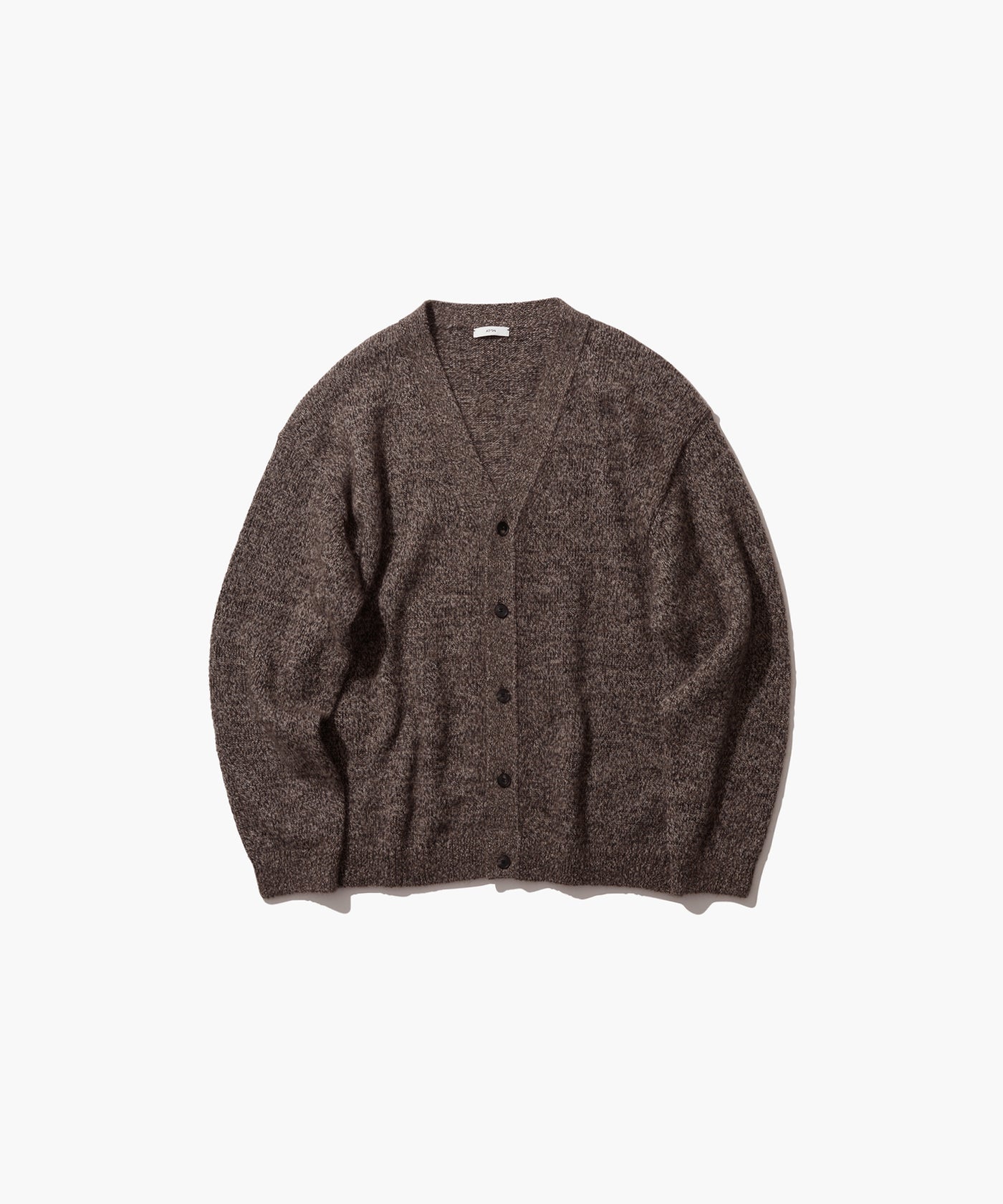 【美品】ATON/エイトン　ニット カーディガン　ウール　オーバーサイズ　杢　4 美品】ATON/エイトン ニット カーディガン ウール オーバー