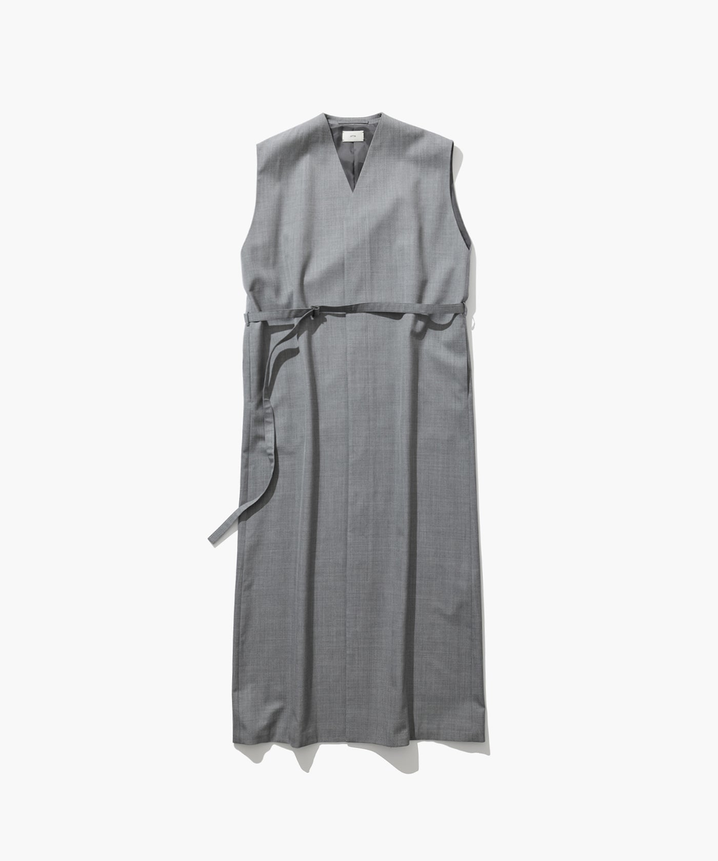 WOOL SILK TWILL | GILET DRESS – ATON | エイトン