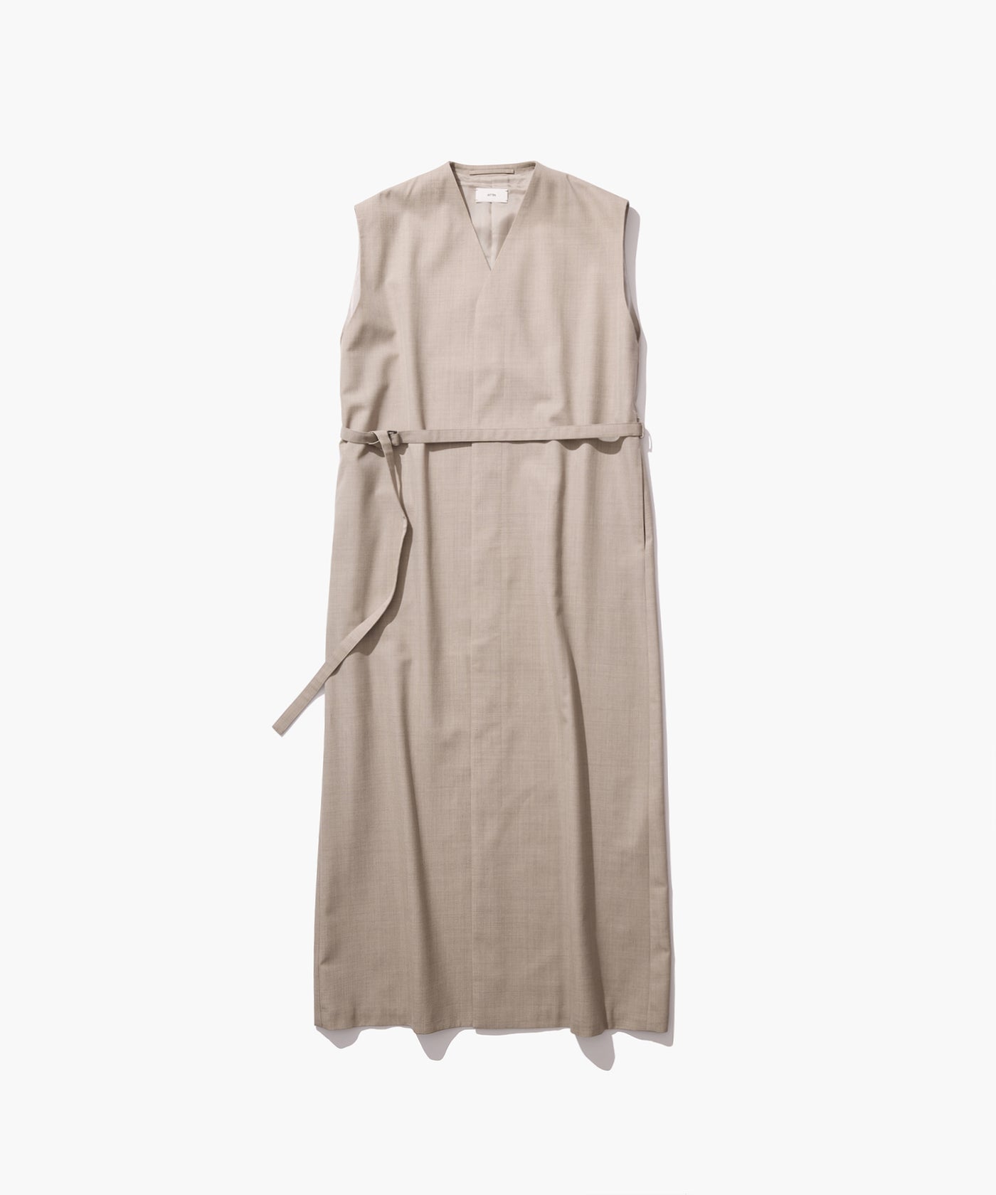 WOOL SILK TWILL | GILET DRESS – ATON | エイトン