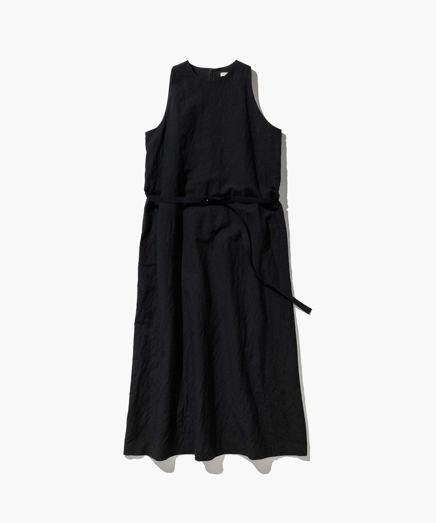 新品タグ付き✨【ATON/エイトン】48/2ナチュラルダイフレアドレス　ブラック CRISPY LINEN | TANKTOP DRESS – ATON | エイトン
