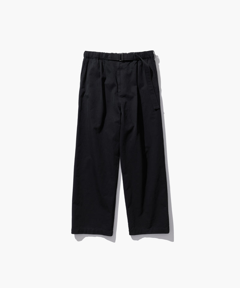 ATON エイトン コットンギャバジン タックパンツ 00 ブラック COTTON GABARDINE | CLIMBING PANTS – ATON | エイトン