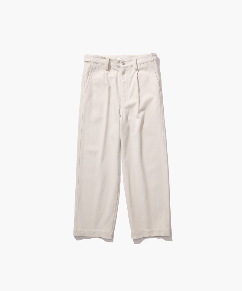 WASHED TWIST COTTON | TUCK WIDE PANTS – ATON | エイトン