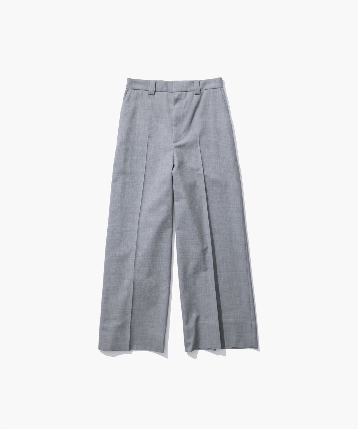 WOOL SILK TWILL | TUCKLESS WIDE PANTS – ATON | エイトン