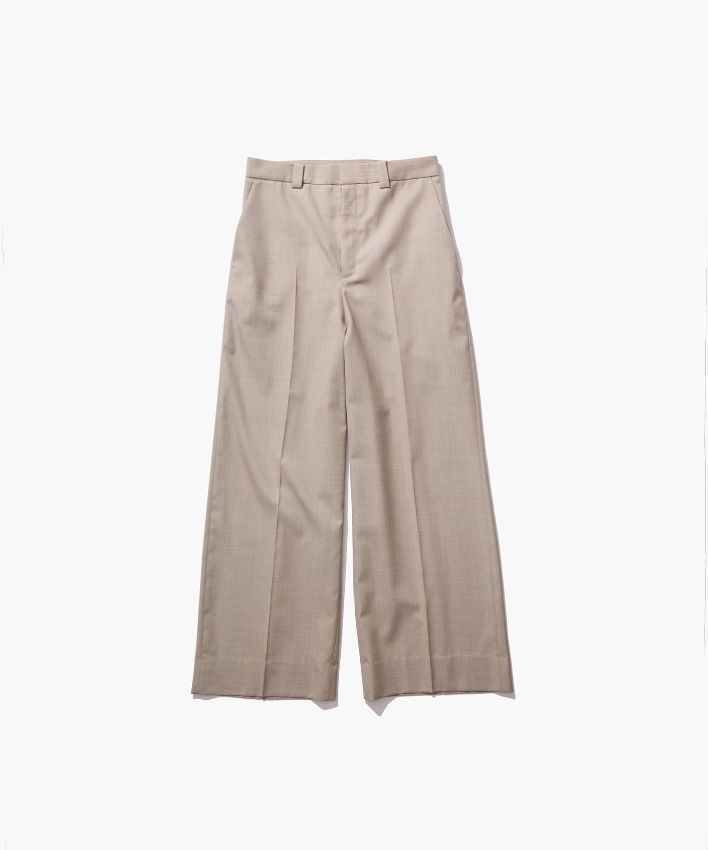 美品　＜H＞COTTON TWILL TUCK PANTS/パンツ WOOL SILK TWILL | TUCKLESS WIDE PANTS – ATON | エイトン