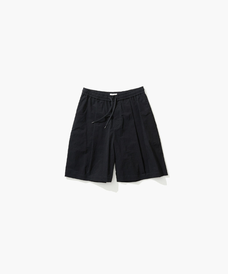 STRETCH WOOLY NYLON | WIDE EASY SHORTS