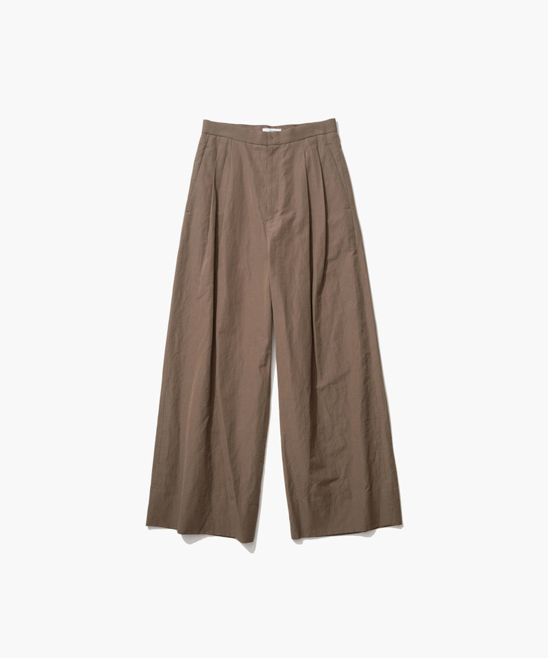 SILK LINEN SHANTUNG | TWO TUCKED PANTS