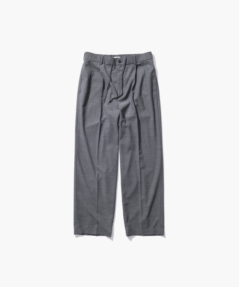 【美品】Gauze# (g) グラム　ウールアンクルパンツ　グレー TWIST WOOL GAUZE | TWO TUCKED EASY PANTS – ATON | エイトン