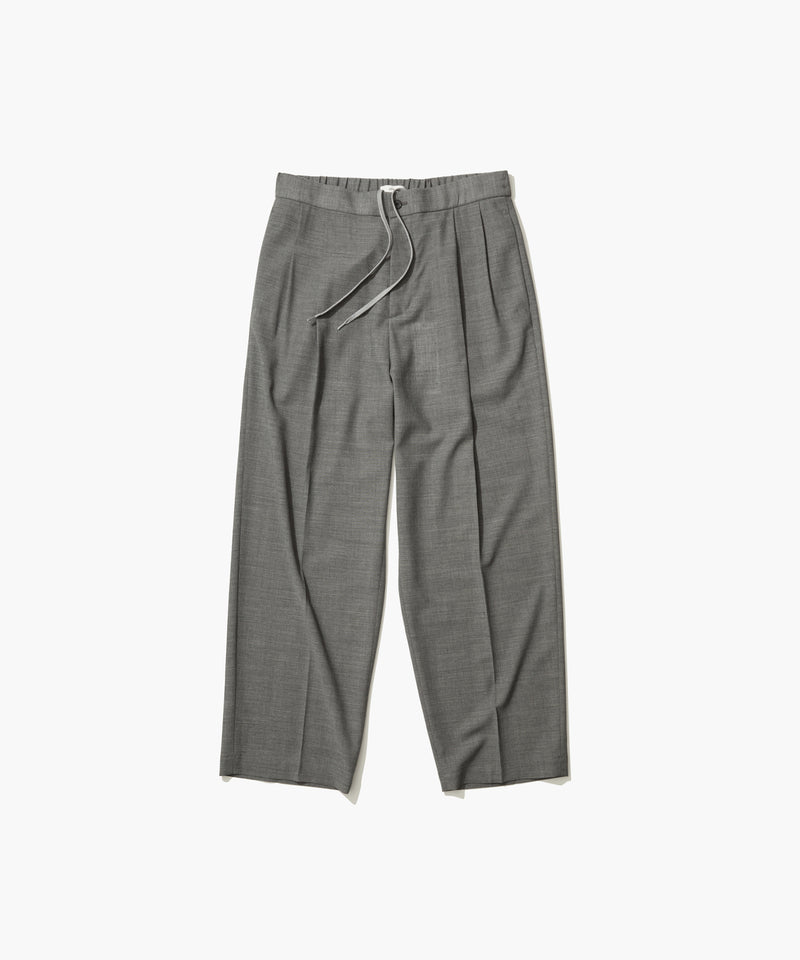 TWIST WOOL TROPICAL | TWO TUCKED EASY PANTS