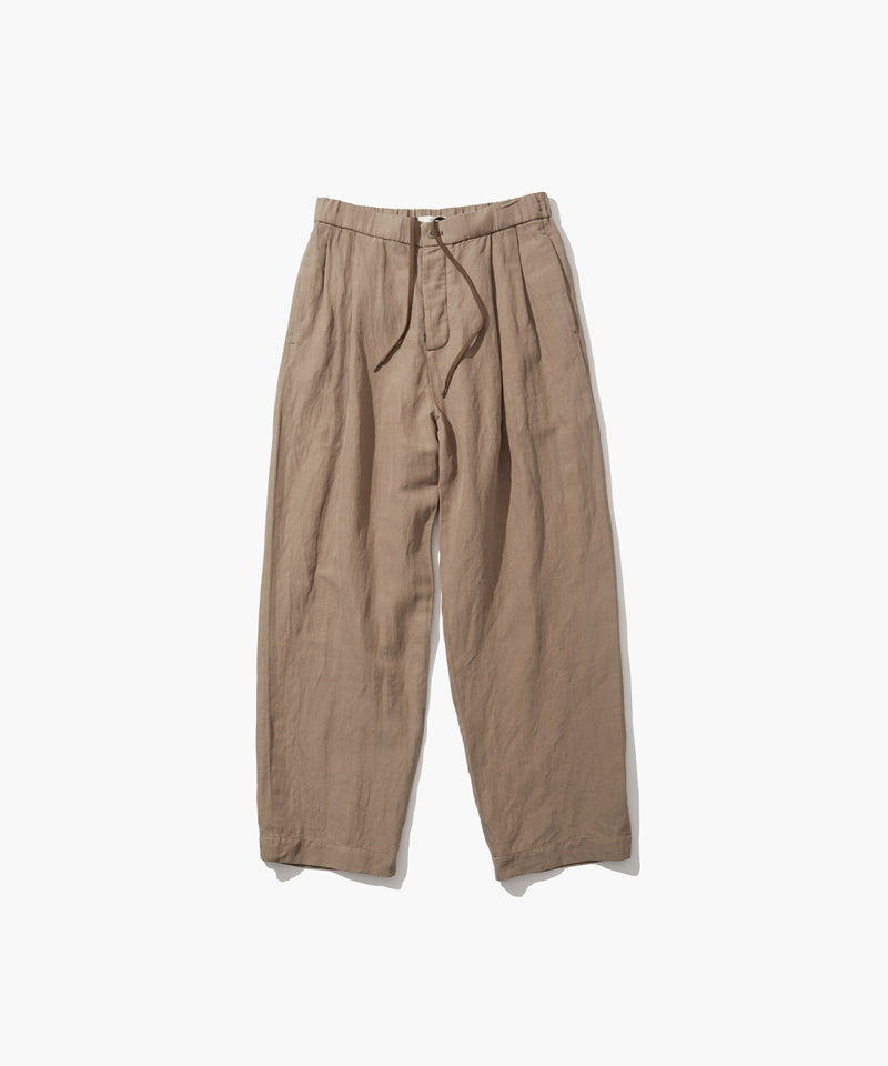 COTTON LINEN VOILE | TWO TUCKED EASY PANTS