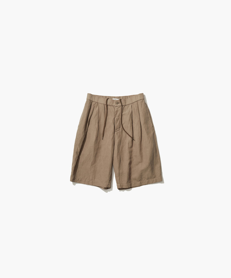 COTTON LINEN VOILE | TWO TUCKED  EASY SHORTS