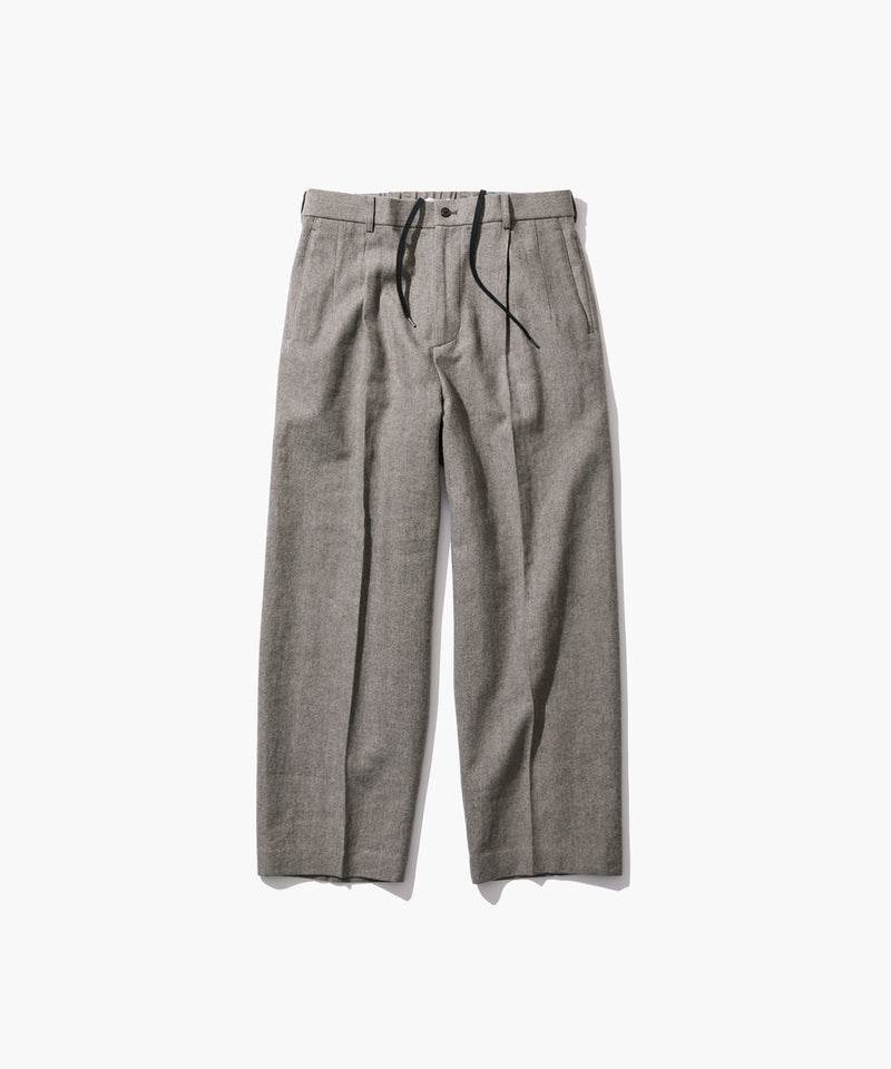 LINEN WOOL TWEED | LOOSE FIT PANTS – ATON | エイトン