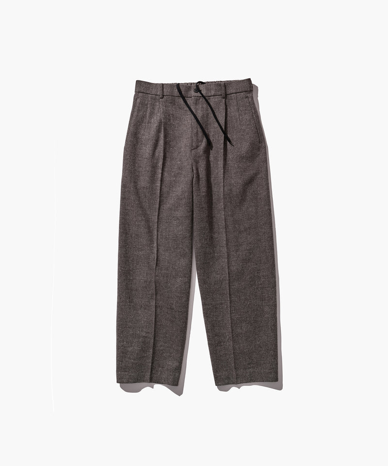 LINEN WOOL TWEED | LOOSE FIT PANTS – ATON | エイトン