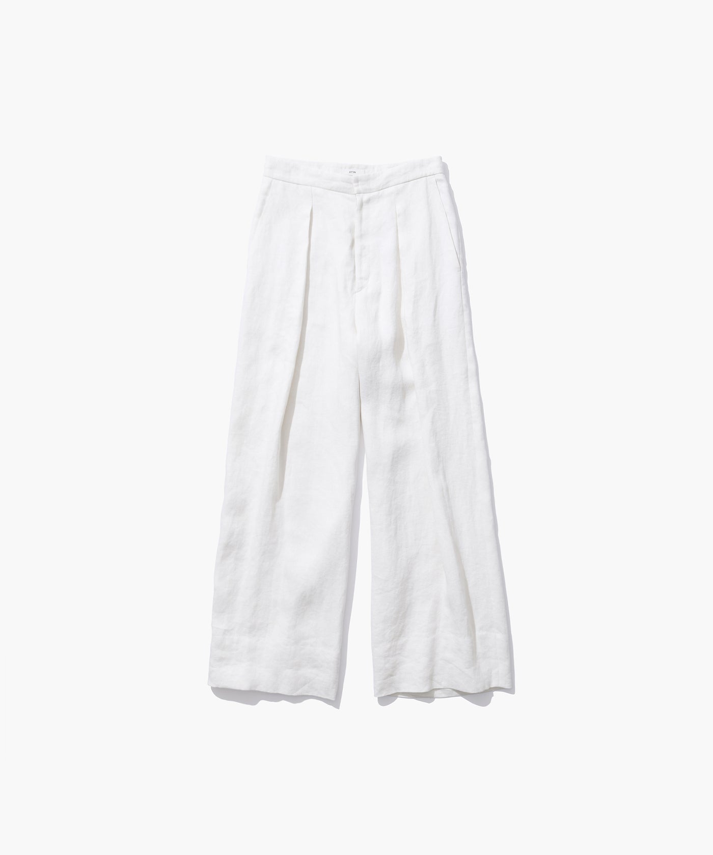 LINEN TWILL | TUCKED EASY PANTS – ATON | エイトン