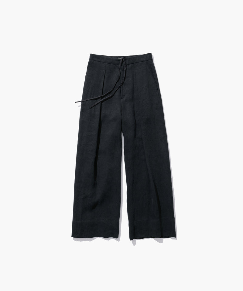 LINEN TWILL | TUCKED EASY PANTS – ATON | エイトン