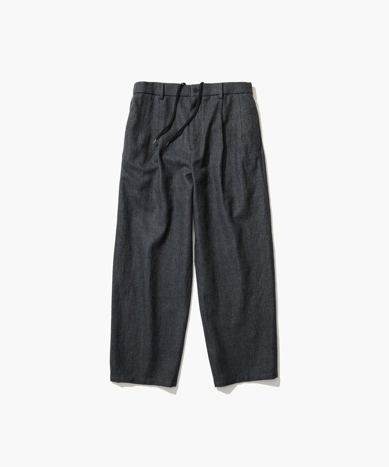 LINEN WOOL TWILL | LOOSE FIT PANTS