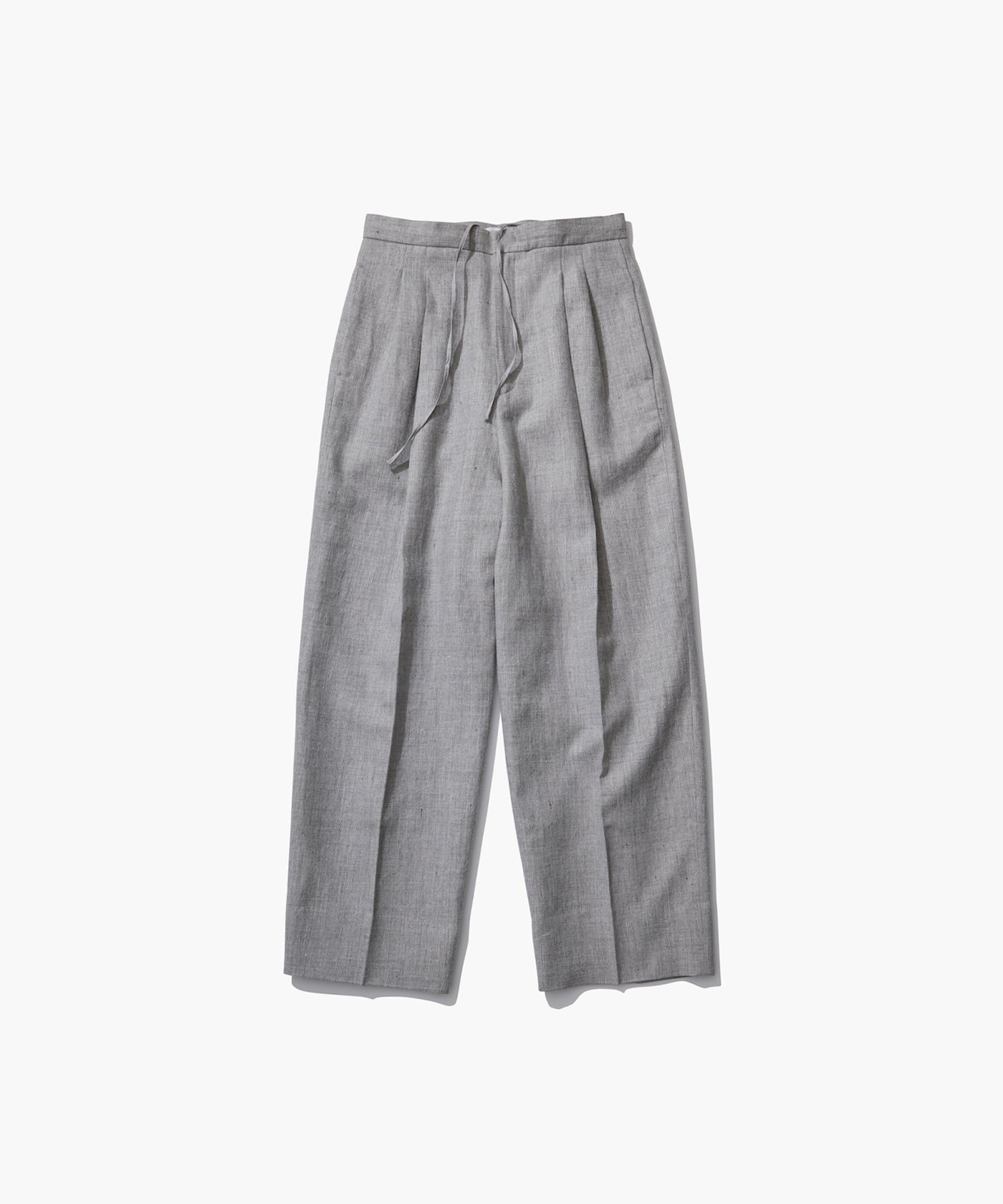 Aton リネンスラックス LINEN WOOL TWILL | TUCKED EASY PANTS – ATON | エイトン