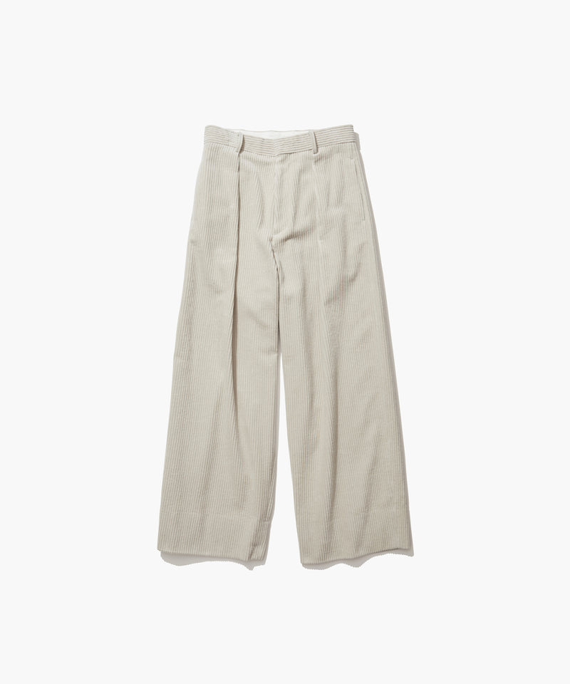 5W COTTON CORDUROY | TUCKED WIDE PANTS