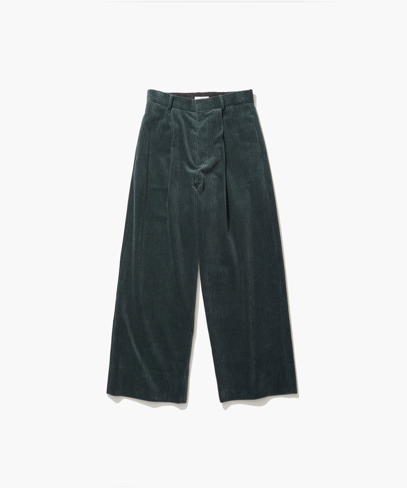 5W COTTON CORDUROY | TUCKED WIDE PANTS