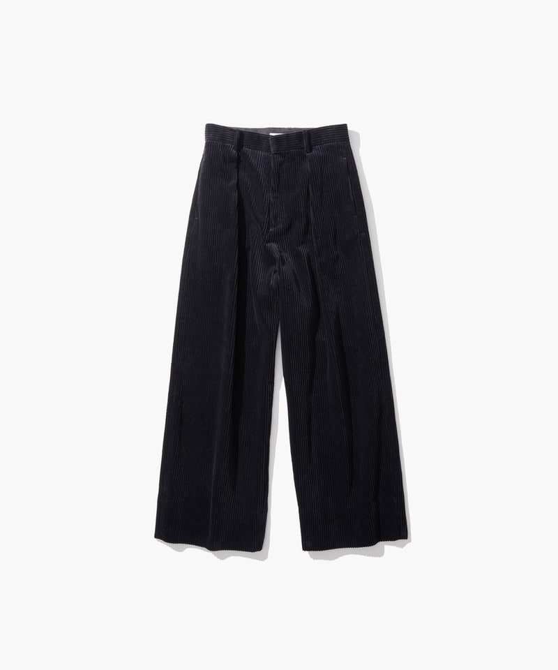 5W COTTON CORDUROY | TUCKED WIDE PANTS