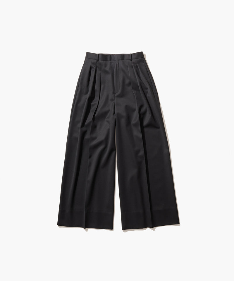 COMPACT WOOL | 3TUCKED WIDE PANTS