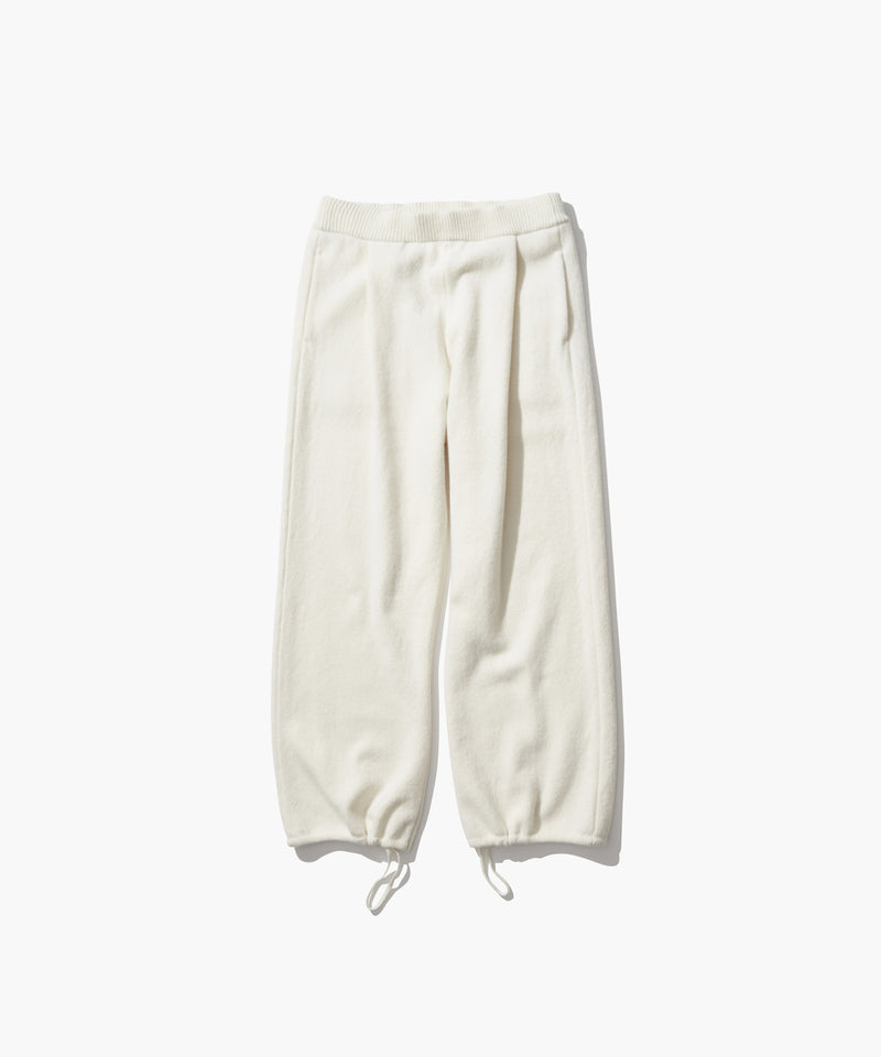 WOOL CASHMERE SILK | TUCKED STRAIGHT PANTS