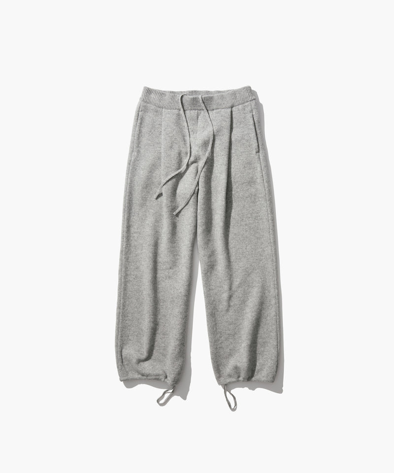 WOOL CASHMERE SILK | TUCKED STRAIGHT PANTS