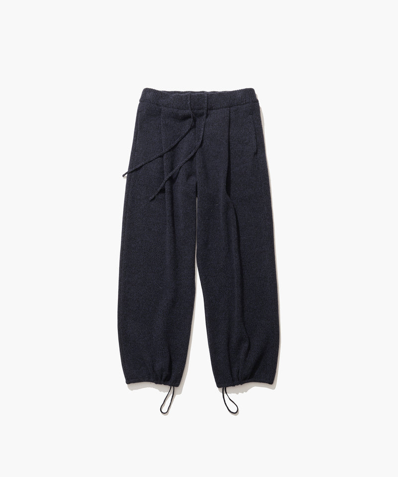 WOOL CASHMERE SILK | TUCKED STRAIGHT PANTS