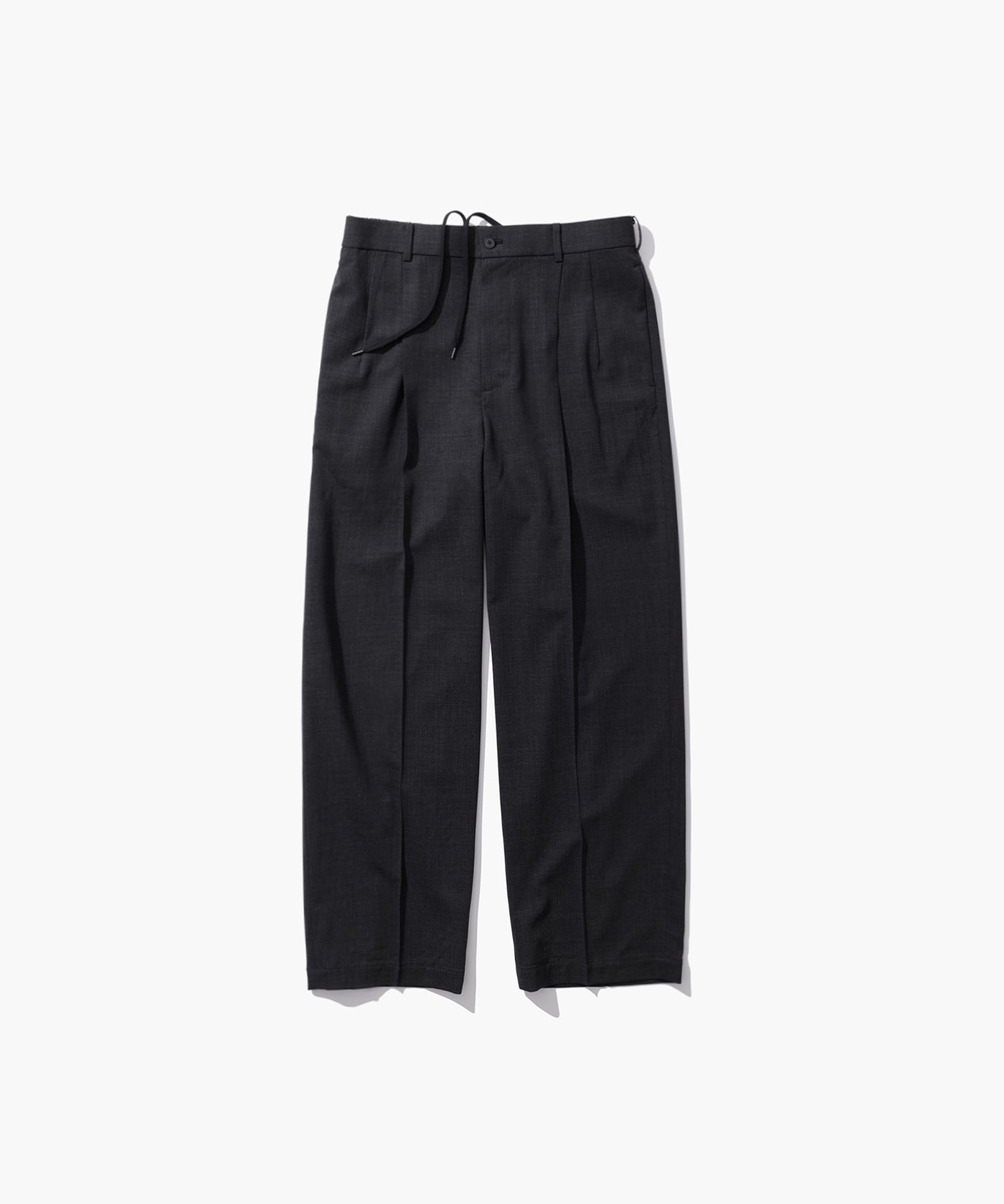 TWIST WOOL GAUZE | TWO TUCKED EASY PANTS – ATON | エイトン