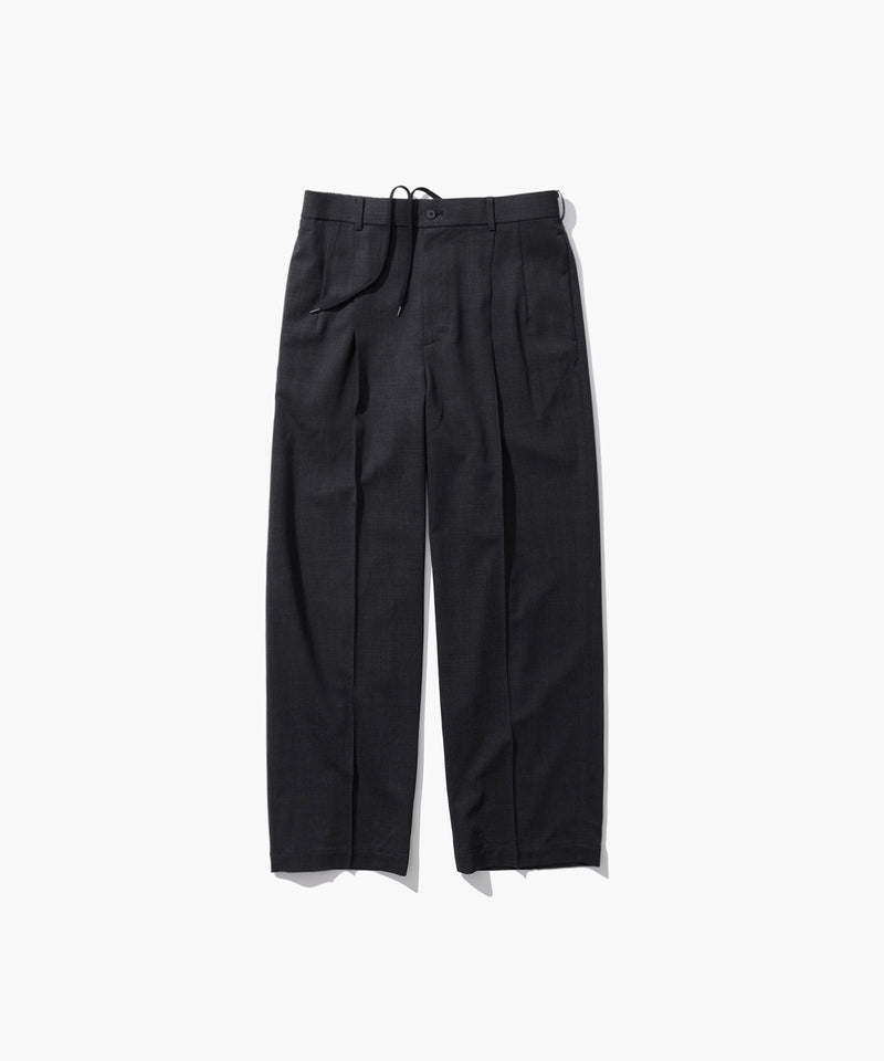 ATON 26SS ウールリネンパンツ サイズ2 TWIST WOOL GAUZE | TWO TUCKED EASY PANTS – ATON | エイトン