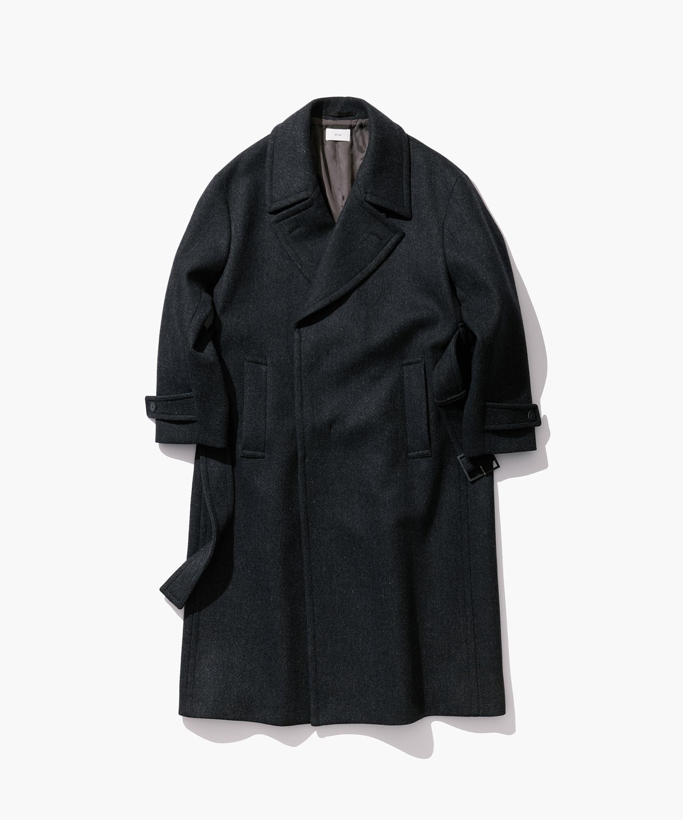 SUPER 120S DOUBLE MELTON | LONG REEFER COAT – ATON | エイトン