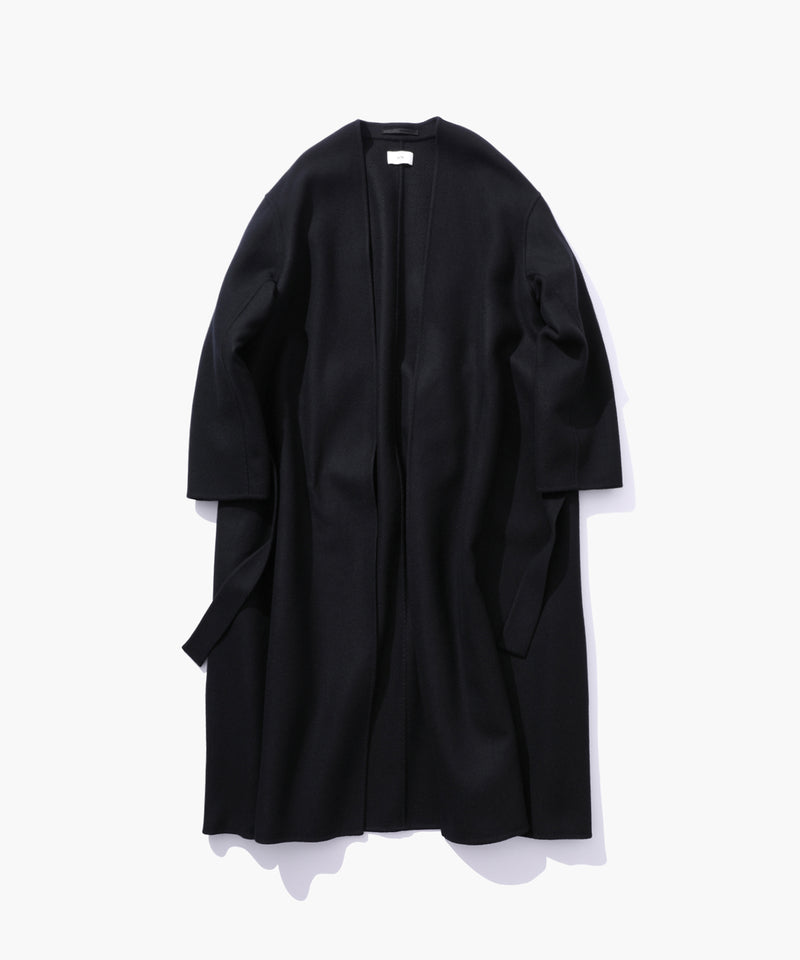 SUPER 120’S DOUBLE MELTON | NO-COLLAR COAT