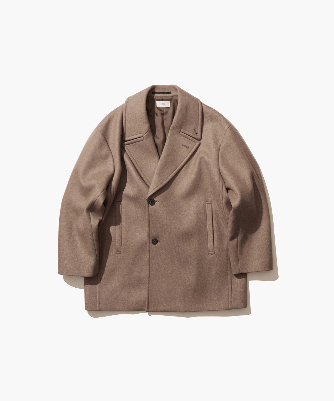 ATON SUPER 120S DOUBLE MELTON ノーカラーコート SUPER 120S DOUBLE MELTON | バルマカーンコート / ATON