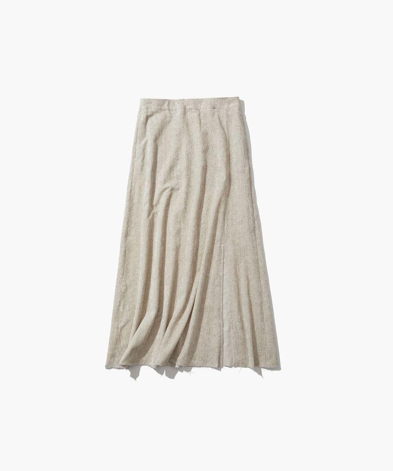 LINEN VELVET | SIDE SLIT SKIRT