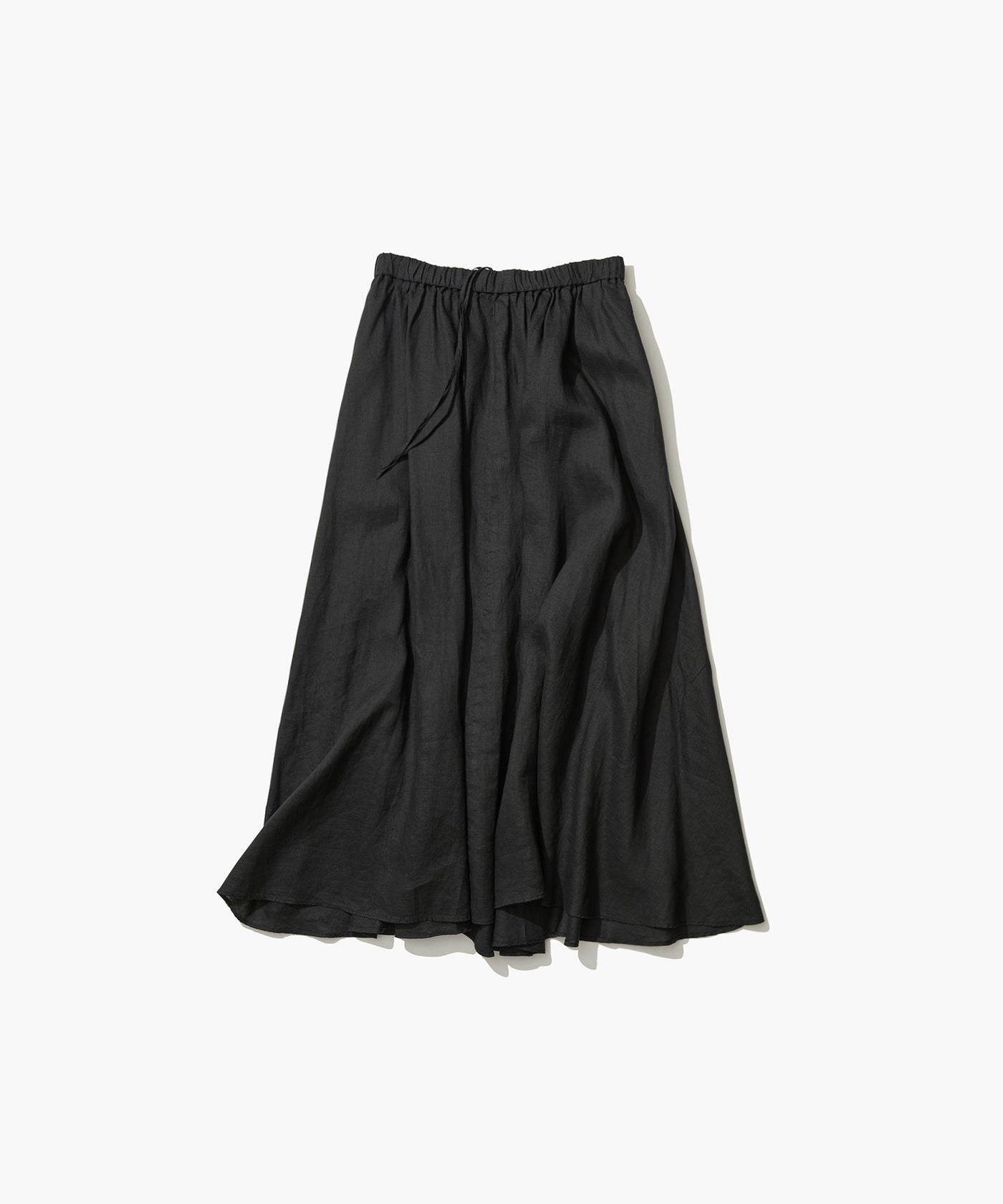 極美品 ATON 22SS ギャザーロングスカート コットン ブラック NATURAL DYED LINEN LAWN | GATHERD SKIRT – ATON | エイトン
