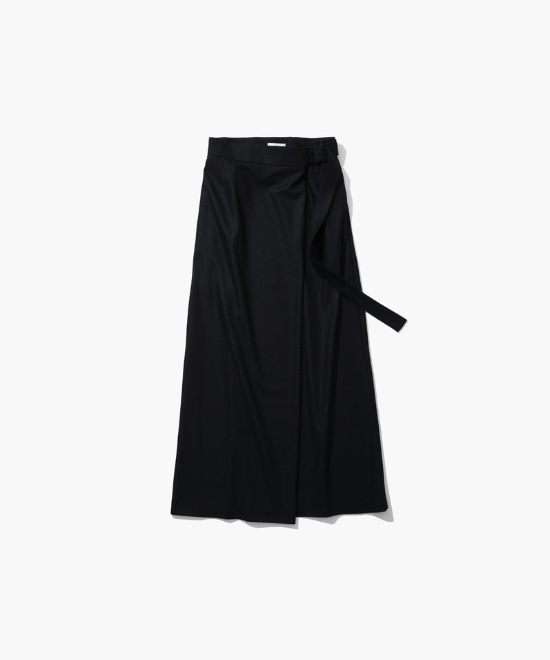 MERINO COLLEGE FLANNEL | STRAIGHT WRAPPED SKIRT