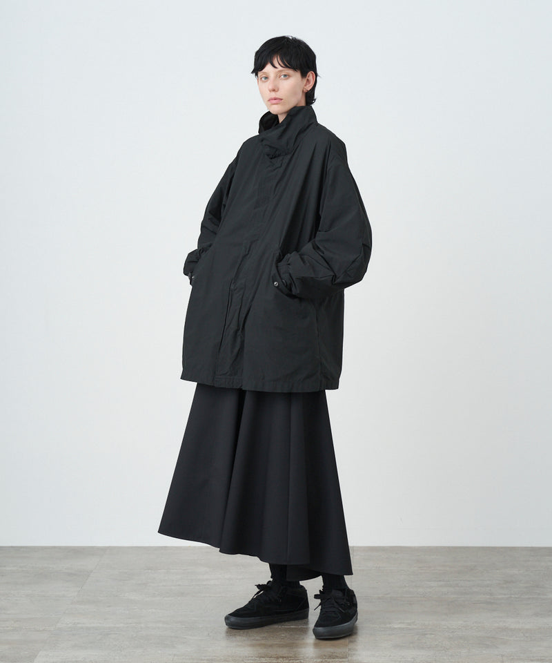 ATON◇AIR WEATHER SHORT MODS COAT/6/ポリエステル/BLK/6970946-