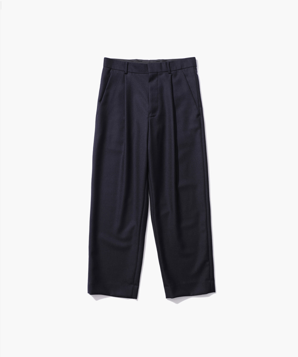ATON・エイトン・GIZA OXFORD TAPERED PANTS・ブラック GIZA OXFORD TAPERED PANTS - WUNDER